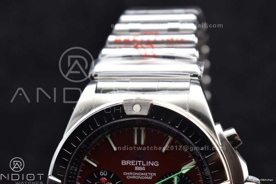 SS Bracelet 44mm B01 Chronomat Edition Best 1:1 FashionForward BLSF On Red SS 547 A Dial 1213